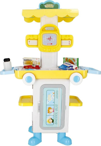 Set mjeku lodër MEGA CREATIVE Medical Set Car 483186, 2 në 1, 38 pjesë, shumëngjyrësh
