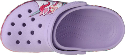 Sandale për kalamaj Crocs Kids Unicorn Clog, 1-4 vjeç, me rrip mbrapa, lejla