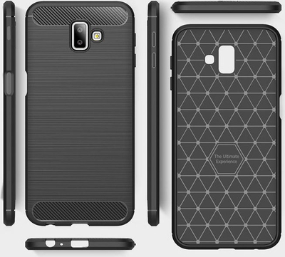 Kllaf telefoni Hurtel Carbon Case për Samsung Galaxy J6 2018, i butë, blu