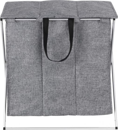Shportë rrobash Wenko Trio Top, 118L, poliester, gri