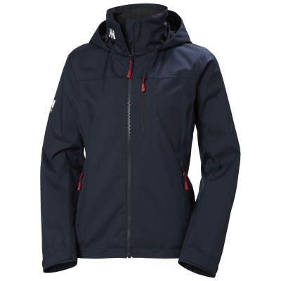 Xhaketë me kapuç për goca Helly Hansen W Crew Hooded Jacket 34448 597, që s’e kap uji, blu