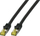 Kabllo patchcord EFB, Cat.6a, S/FTP, 7.5m, e zezë
