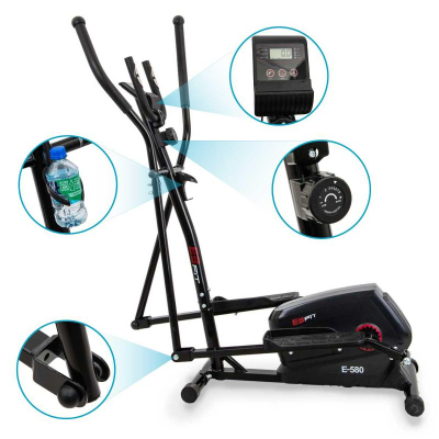 Orbitrek EB Fit E580, magnetik 4 kg, 8 shkallë rezistence, i zi