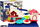 Lodër ndërtuese Lean Building Block Track, me shteg rrëshqitës, muzikore me bateri, shumëngjyrëshe