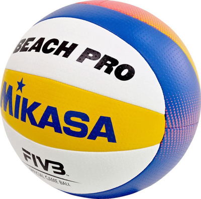 Топка за плажeн одбојка Mikasa Beach Pro BV550C, FIVB одобрена, повеќебојна