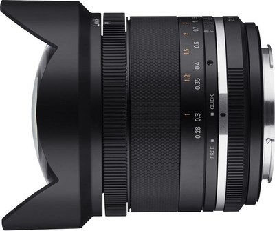 Objektiv Samyang MF 14mm F2.8 MK2 Canon M, ultra wide, fokus me dorë, i zi