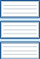 Etiketa shkollore Herma 5798, 76x35 mm, vijëzuar, kornizë blu