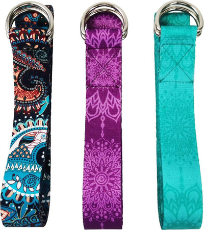 Rrip yoga Enero Fit, prej terylene, me unaza D-ring, ngjyrë fuksia