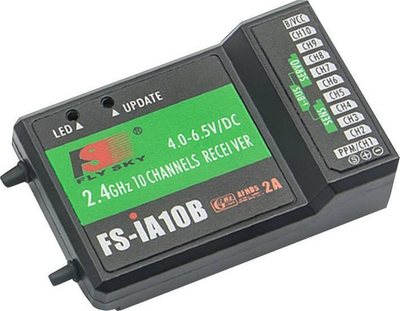 Receiver RC FlySky FS-iA10B, 10 kanale, 2.4GHz, i zi