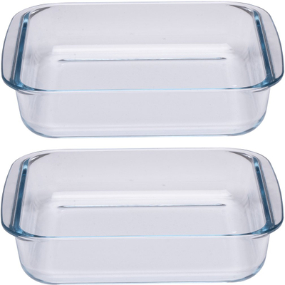 Set enësh furre Alpina, qelq rezistent ndaj nxehtësisë, 2 copë, transparent