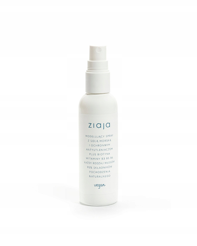 Sprej flokësh Ziaja Summer Sea Salt, modelues, 90ml, i bardhë