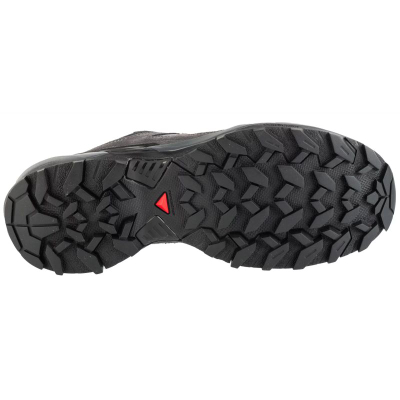 Планинарски обувки Salomon X Ultra 360 Leather, нубук кожа, ѓон Contagrip, темно сива