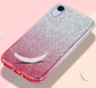 Mbulesë telefoni Tok Shining Case për iPhone 7 Plus 8 Plus, TPU PC, transparente rozë