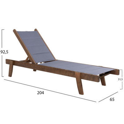 Shezllon Milos 204×65×92,5 Hcm (HM10685.02), gri