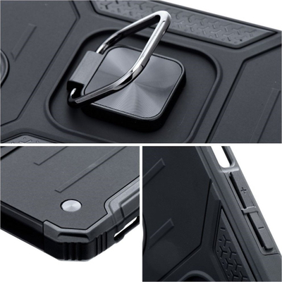 Kapak mbrojtës Armored Nitro për Xiaomi Redmi 12 4G, me unazë mbajtëse, i zi