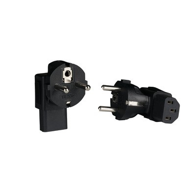 Adapter rryme Brennenstuhl EB515.7, CEE7/7 në IEC C13 90°, 250V 10A, i zi