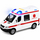 Lodër ambulancë LeanToys, me drita dhe tinguj, shkalla 1:10, e bardhë