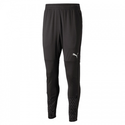 Pantallona sportive Puma TeamCUP Track Pant, dryCELL, për burra, të zeza me të bardhë