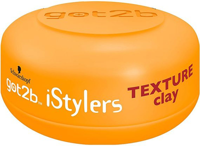 Argjilë flokësh Schwarzkopf Got2B iStylers Texture Clay, 75ml, efekt mat, portokalli