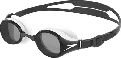 Syze noti Speedo Hydropure për kalamoj, lente gri, anti-mjegull, bardh e zi