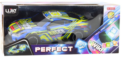 Makina sportive me telekomandë R/C, efekte drite dhe zëri, blu verdhë