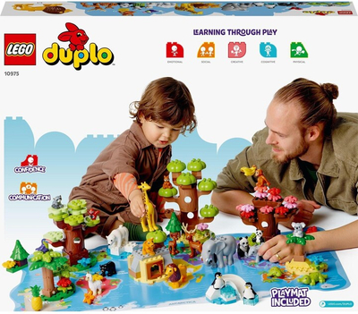 Set lodër LEGO® DUPLO® 10975 Wild animals of the world, 143 pjesë