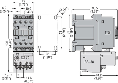 Kontaktor elektrik Lovato Electric BF1210D024, 12A, 3P 24V DC, 1NO