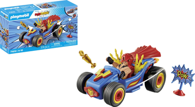 Set lodrash Playmobil Racing Kart Wrestler 71632, me motor pull back, për fëmijë 4+