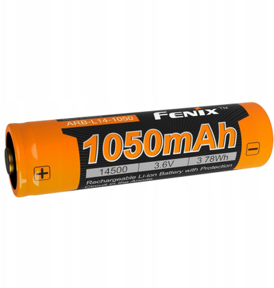 Bateri rikarikuese Fenix ARB-L14 14500, 1050mAh, 3.6V, portokalli