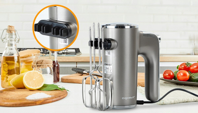 Рачен миксер Aigostar Hand Mixer, 400W, 5 брзини, сребрен