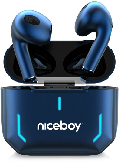 Kufje pa tel Niceboy HIVE SpacePods, True Wireless, Bluetooth 5.1, blu