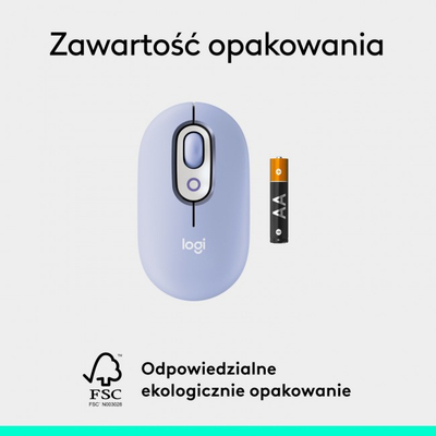 Maus wireless Logitech POP, buton emoji, SilentTouch, lejla