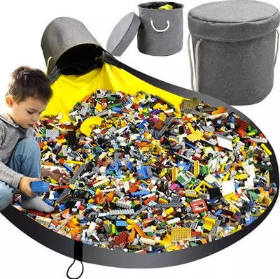 Kosh lodrash Kruzzel me tapet 2 në 1, diametër 135 cm, i gri