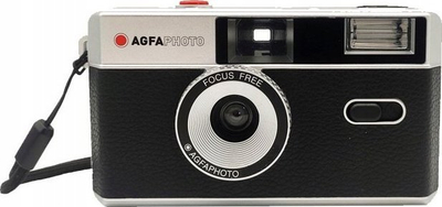 Фотоапарат AgfaPhoto Half Frame, филм 35mm, за повеќекратна употреба, црн