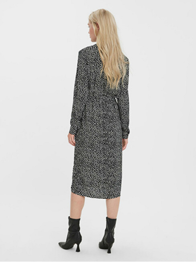 Fustan Vero Moda Regular Fit, bardhë/zi