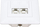 Prizë murale rrjeti Intellinet 2-Port, Cat6a 10G, e mbrojtur, e bardhë