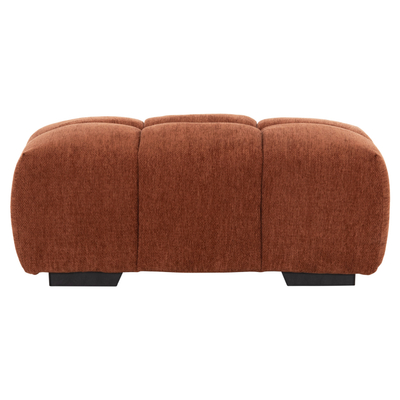 Puf këmbësh COVEN HM3342.02, 100x65x37 cm, material tekstili, ngjyrë terrakote