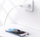 Karikues USB Usams SC Series CC083, 18W QC3.0, kabllo Lightning 1m, i bardhë