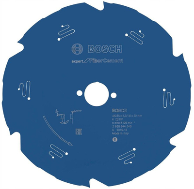 Teh rrethor Bosch për fibër çimento, 235mm, 6 dhëmbë, 30mm