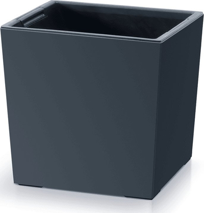 Vazo lulesh Prosperplast URBI Square Low, 24cm, plastike, antracit