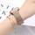Rrip për orë inteligjente Tech‑Protect Thin Milanese për Apple Watch 4 5 6, çelik inox, magnetik, rozë gold