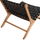 Karrige Felipe druri toon & PU i zi 68×79×69 cm (HM9326.02), zezë