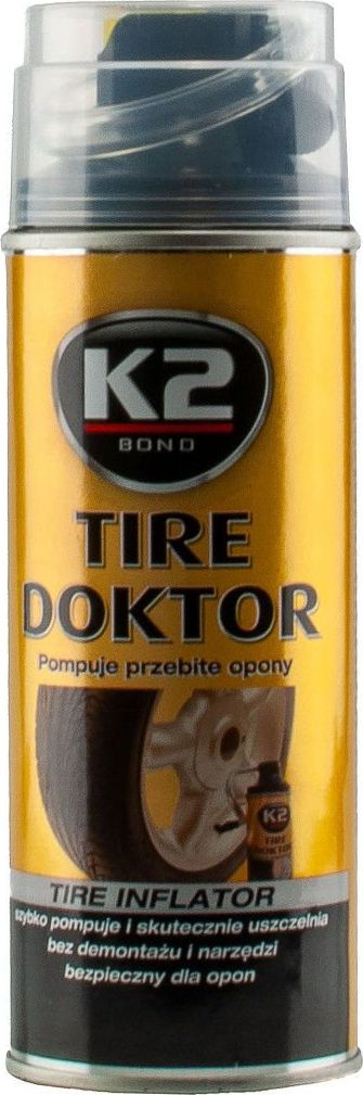 Sprej për gomë K2 Tire Doktor, riparim i përkohshëm, 400ml