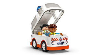 Lodër LEGO Duplo Ambulanca dhe Shoferi 10447, set ndërtimi, për fëmijë të vegjël, shumëngjyrëshe