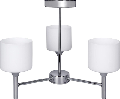 Lampë varëse Activejet MIRA 3P, 3xE27, metal xham, argjend me të bardhë