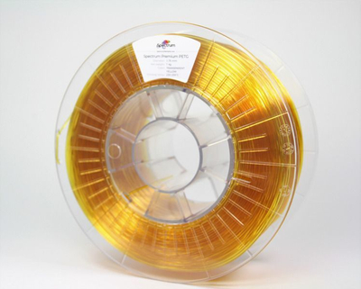 Filament 3D Spectrum PETG, transparent, i verdhë