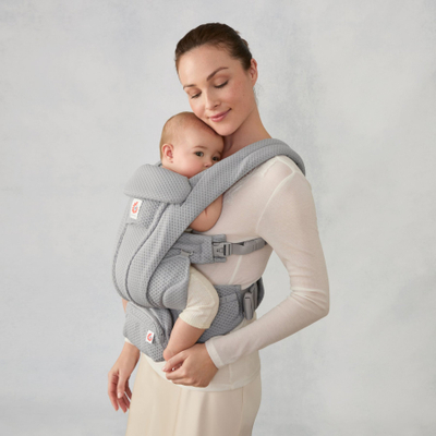 Mbajtëse bebe Ergobaby Omni Deluxe Mesh, SoftFlex Mesh, nga 0-48 muajsh, gri Pearl