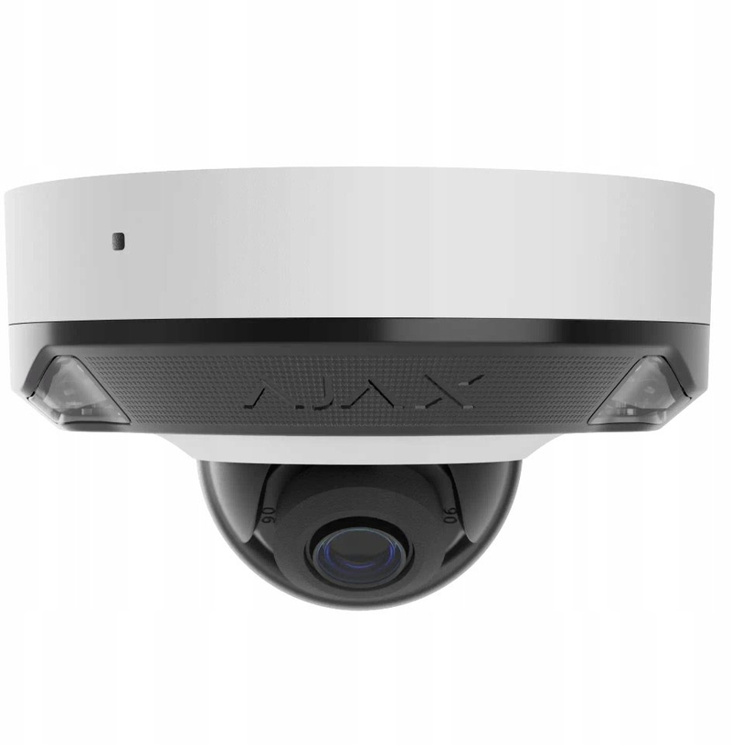 Kamerë IP dome Ajax Systems DomeCam Mini HL, 8MP, lentë 4mm, e bardhë