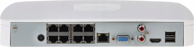 IP rekorder Dahua NVR4108-8P-EI, 8 kanale, PoE, i bardhë