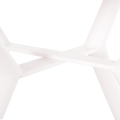 Tavolinë kopshti HomeMarkt Higer HM6290.02, alumini, diametër 126 cm, e bardhë